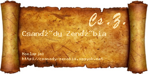 Csanády Zenóbia névjegykártya